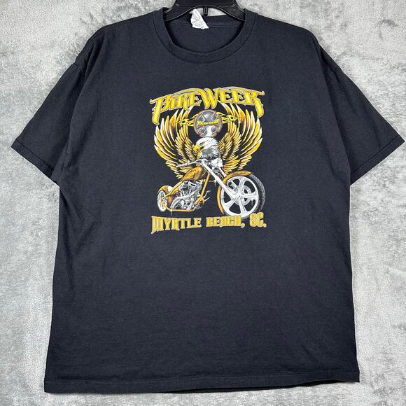 Bike week 2009 Myrtle‎ Beach Shirt Men's XL Black Graphic Biker - Picture 1 of 7